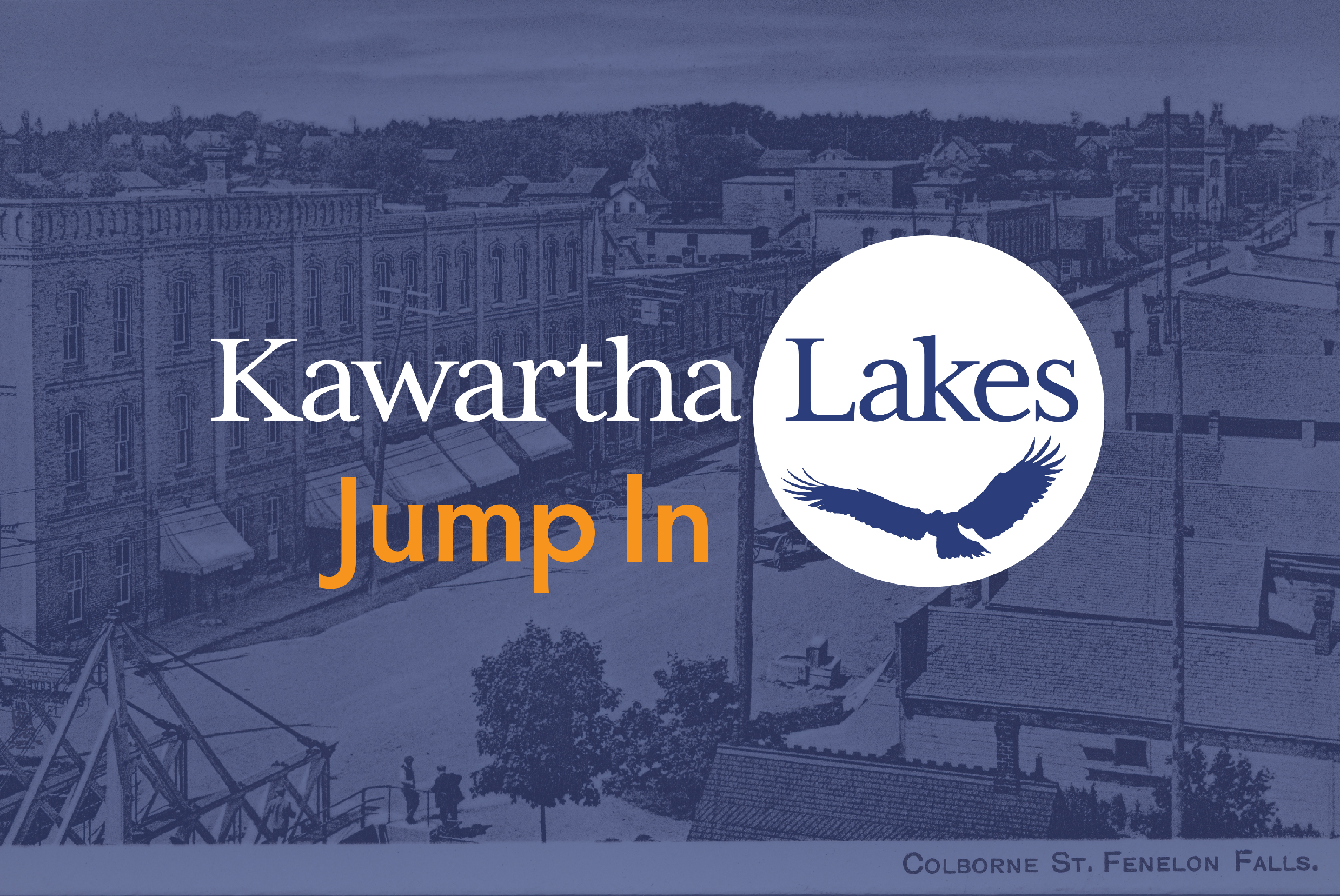 Jump In logo on blue background